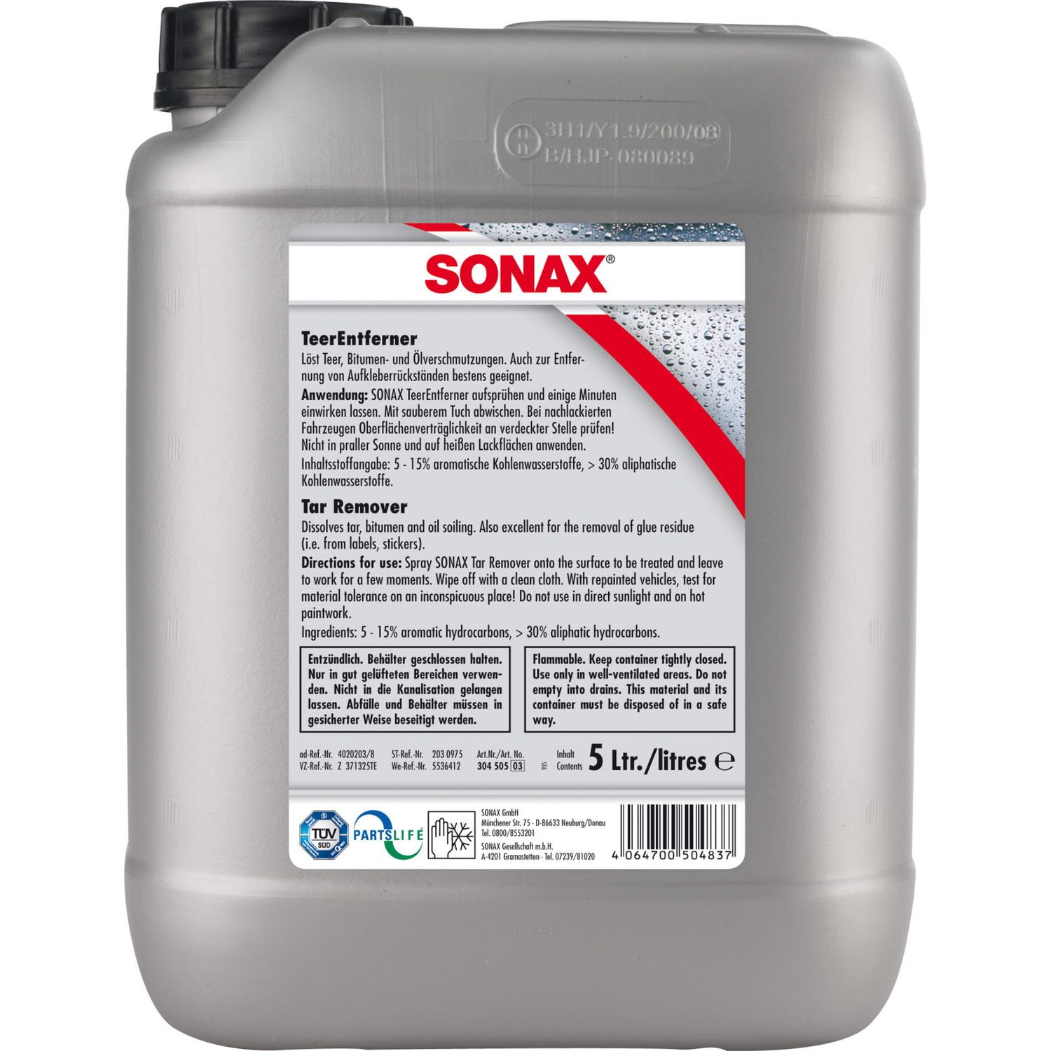 Solutie Indepartare Bitum Sonax Tar Remover, 5L fotografia produsului