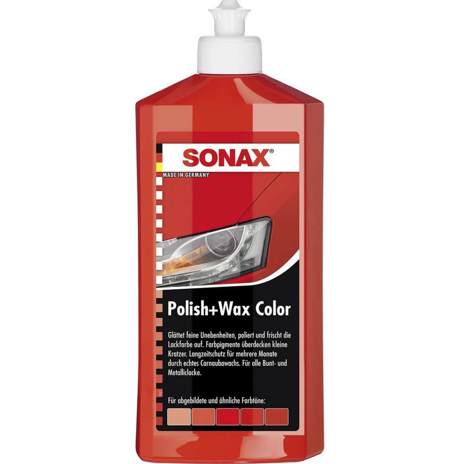 Pasta Polish cu Ceara Sonax Nano Pro, Rosu, 250ml fotografia produsului