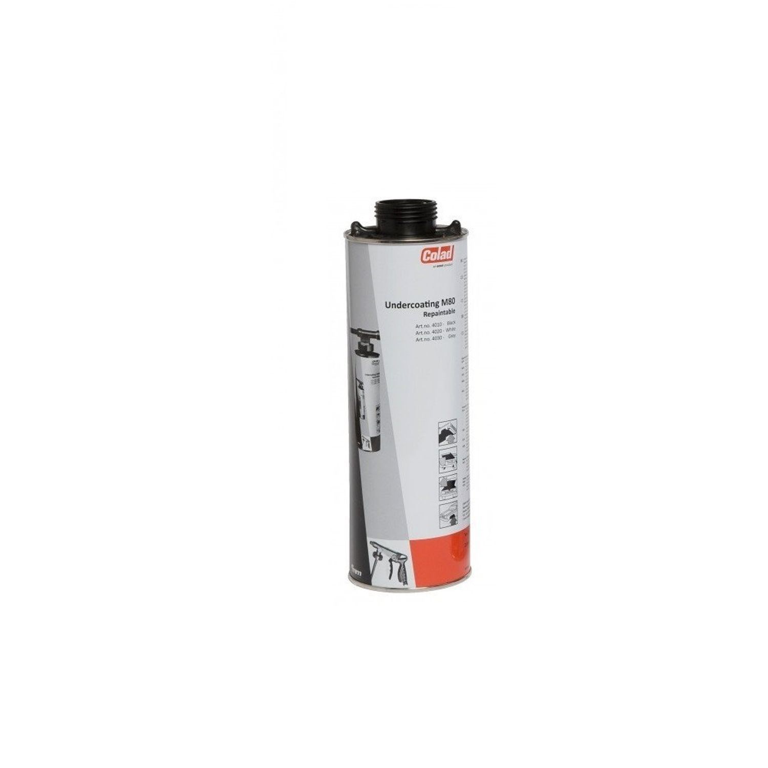 Poliuretan Supravopsibil Colad Undercoating M80, Negru, 1000ml fotografia produsului