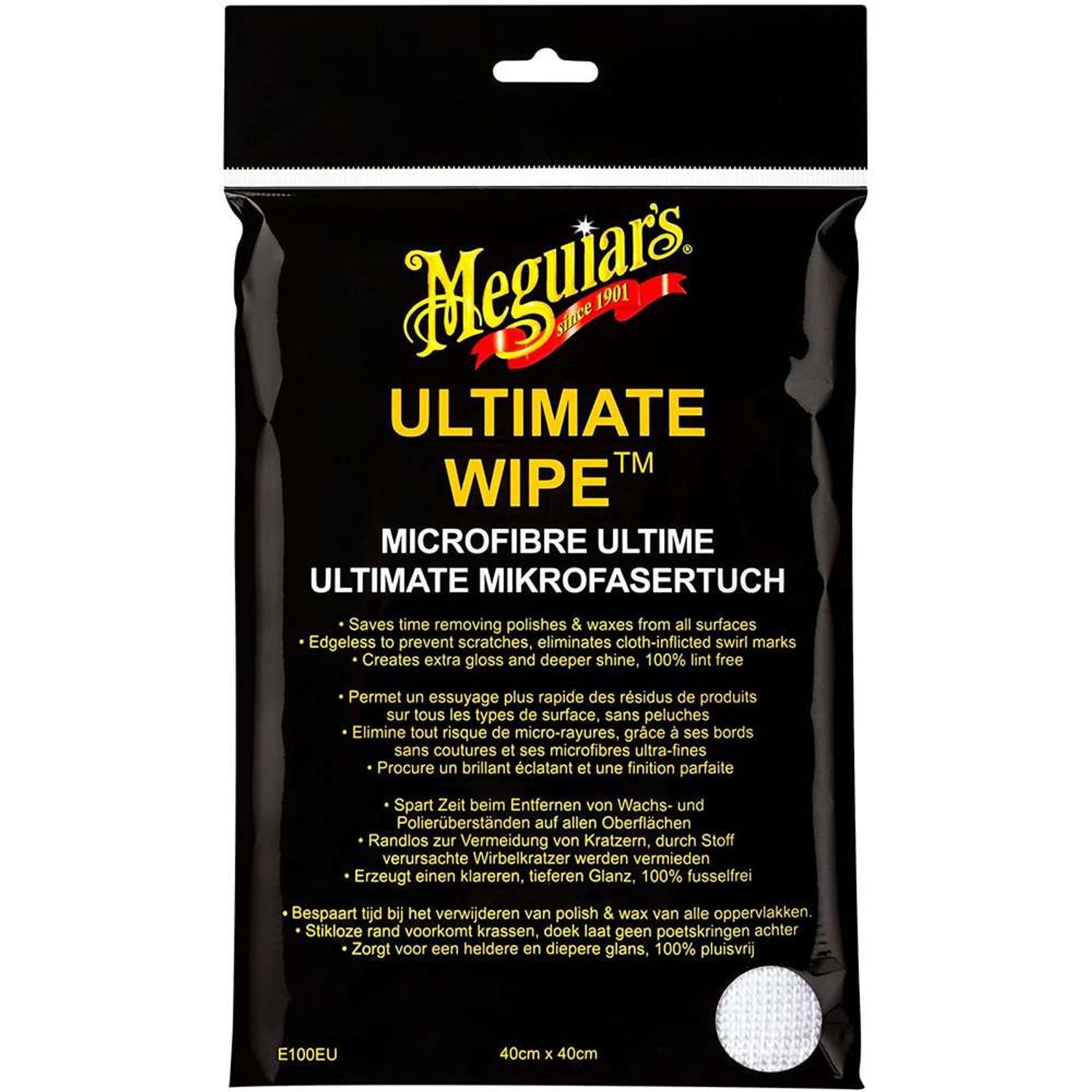 Laveta Microfibre Meguiar's Ultimate Wipe, 40 x 40cm fotografia produsului View 5 L