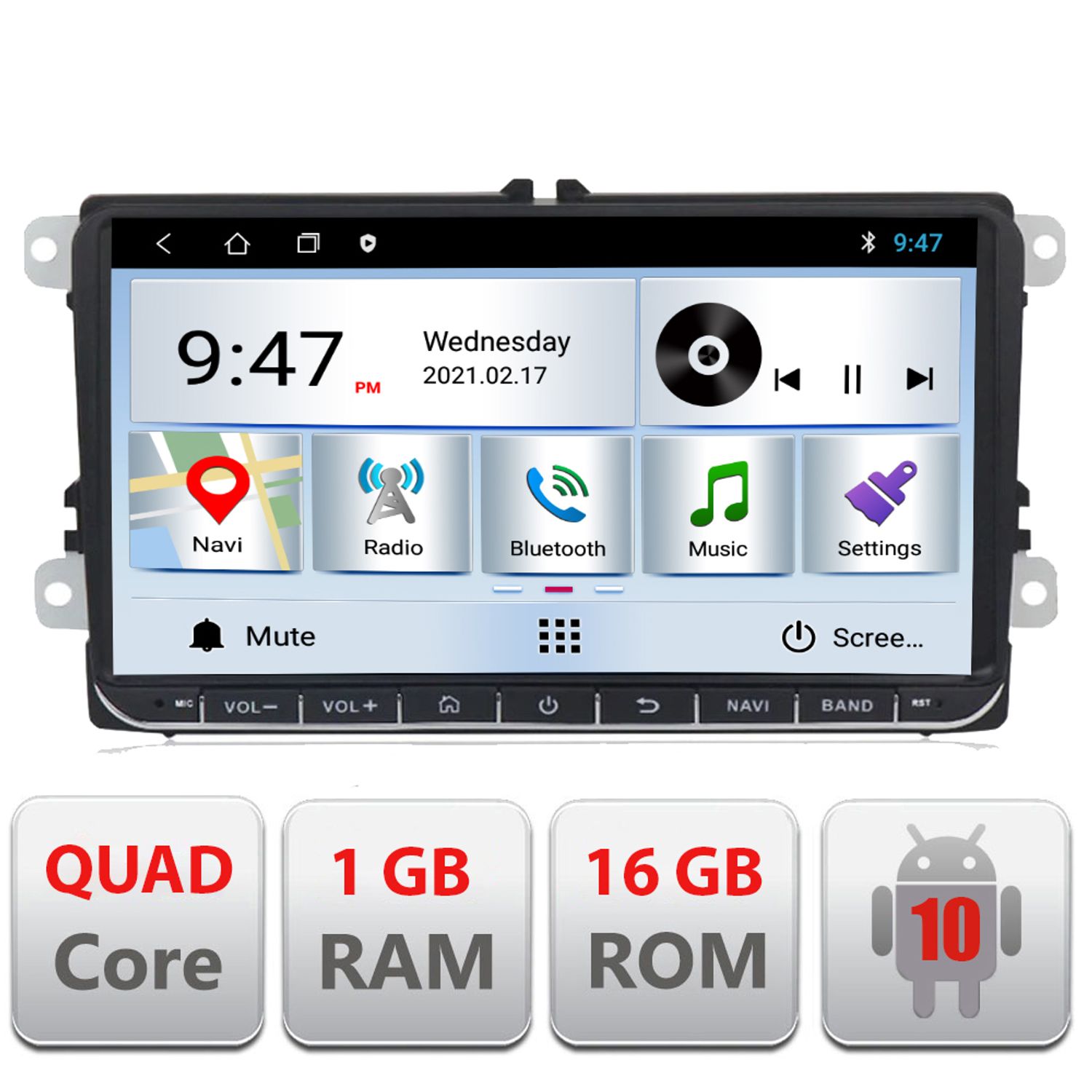 Navigatie dedicata EDT-E205 cu Android GPS USB Bluetooth VW Skoda Seat fotografia produsului