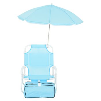Scaun cu parasolar si geanta frigorifica KIDS BEACH L.37 l.28 H.45 albastru elefant.ro imagine 2022 caserolepolistiren.ro