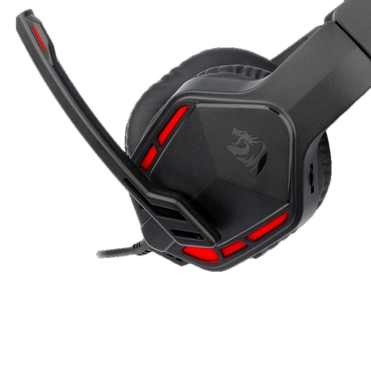 Casti gaming Redragon Themis negre iluminare rosie fotografia produsului View 6 L