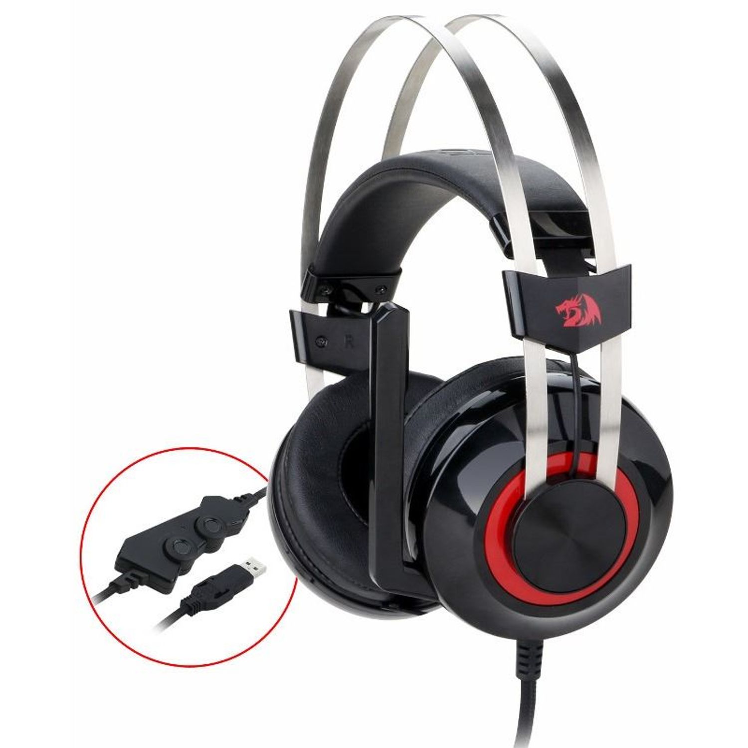 Casti gaming Redragon Talos cu suport fotografia produsului View 4 L