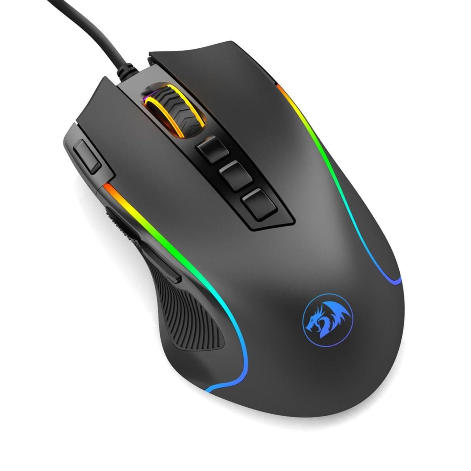 Mouse gaming Redragon Predator negru iluminare RGB fotografia produsului View 3 L