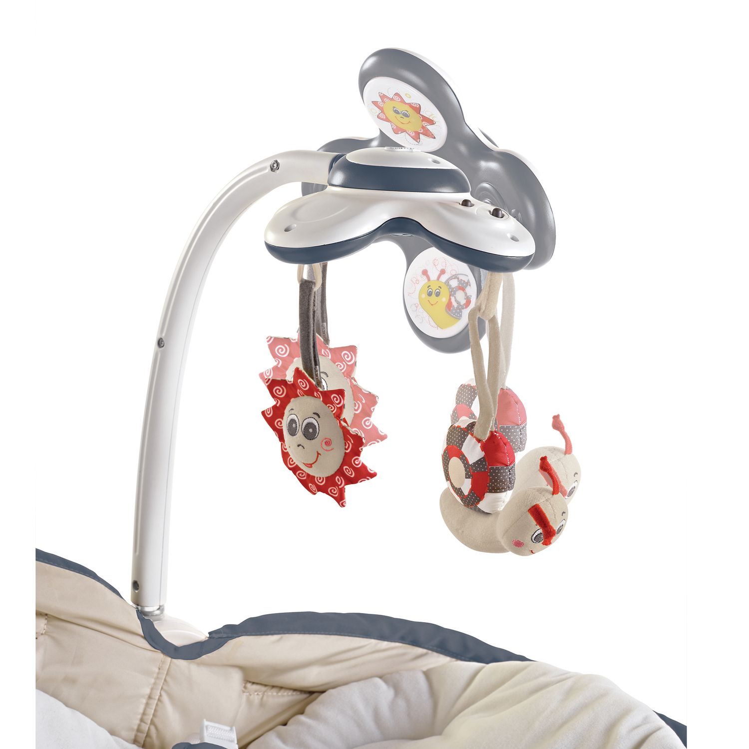 Sezlong 3 in 1 Rocker Napper Gri-Bej, Tiny Love fotografia produsului View 2 L