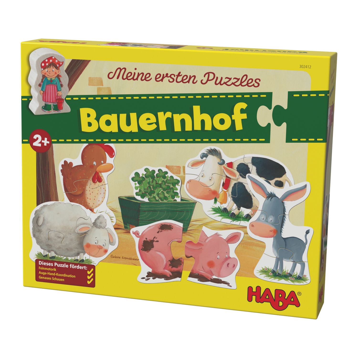 Joc Primul meu puzzle, Haba, Ferma, 5 piese, 2ani+ fotografia produsului View 2 L