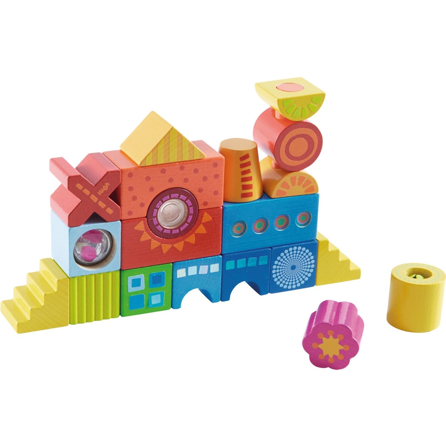Blocuri de constructie, Haba, Bucuria culorilor, 18luni+ fotografia produsului View 2 L