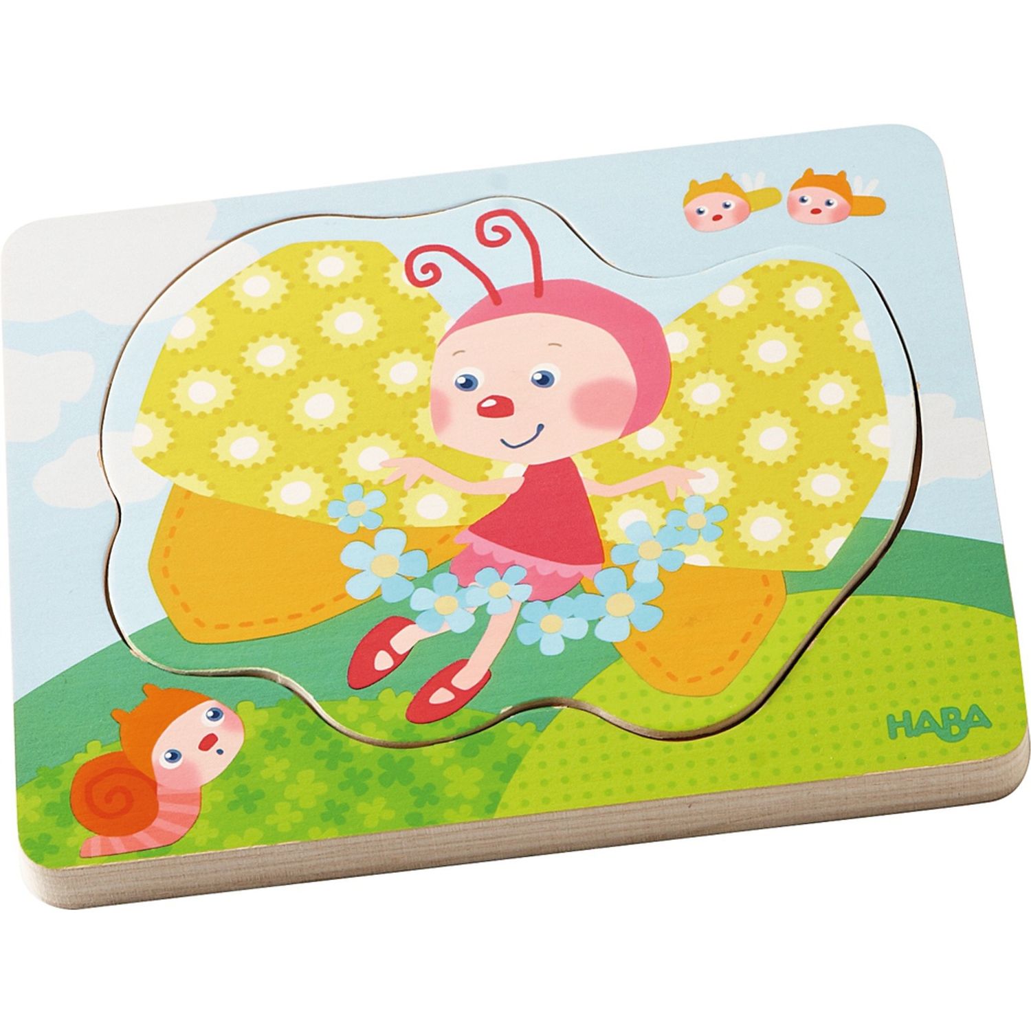 Puzzle din lemn, Haba, Fluturasul magic, 12luni+ fotografia produsului View 2 L