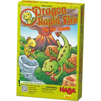 Joc distractiv cu zaruri, Haba, Dragonul Rapid Fire - Cristalele de foc, 3ani+