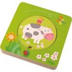 Puzzle din lemn, Haba, La ferma, 12luni+ fotografia produsului