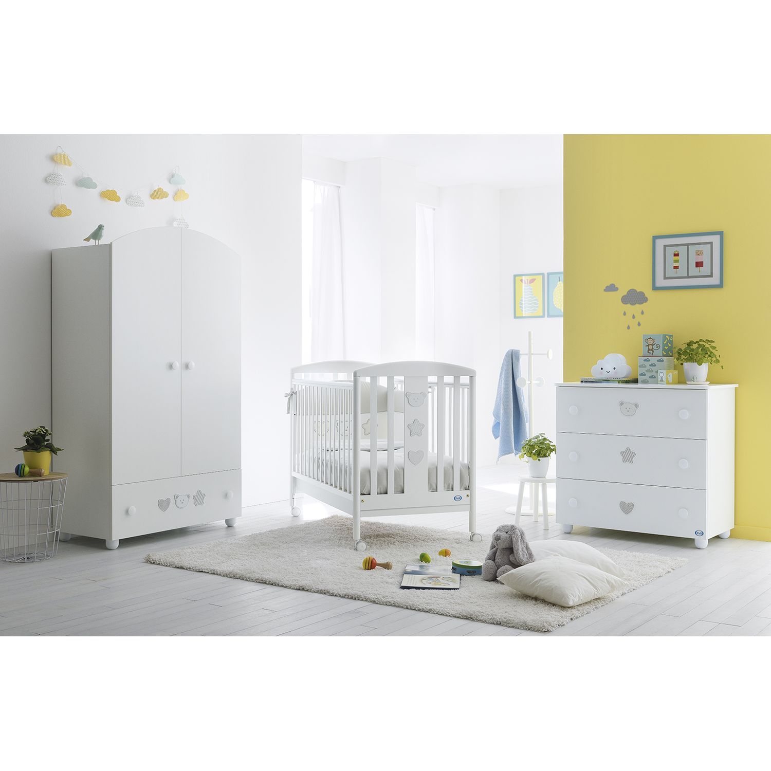 Patut Lemn Birloo Pali, Alb fotografia produsului View 2 L