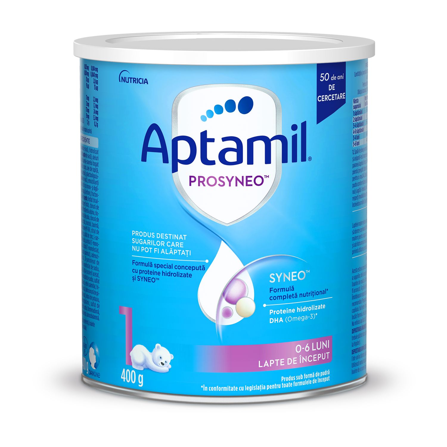 Lapte de inceput Nutricia, Aptamil HA1 Prosyneo, 400g fotografia produsului