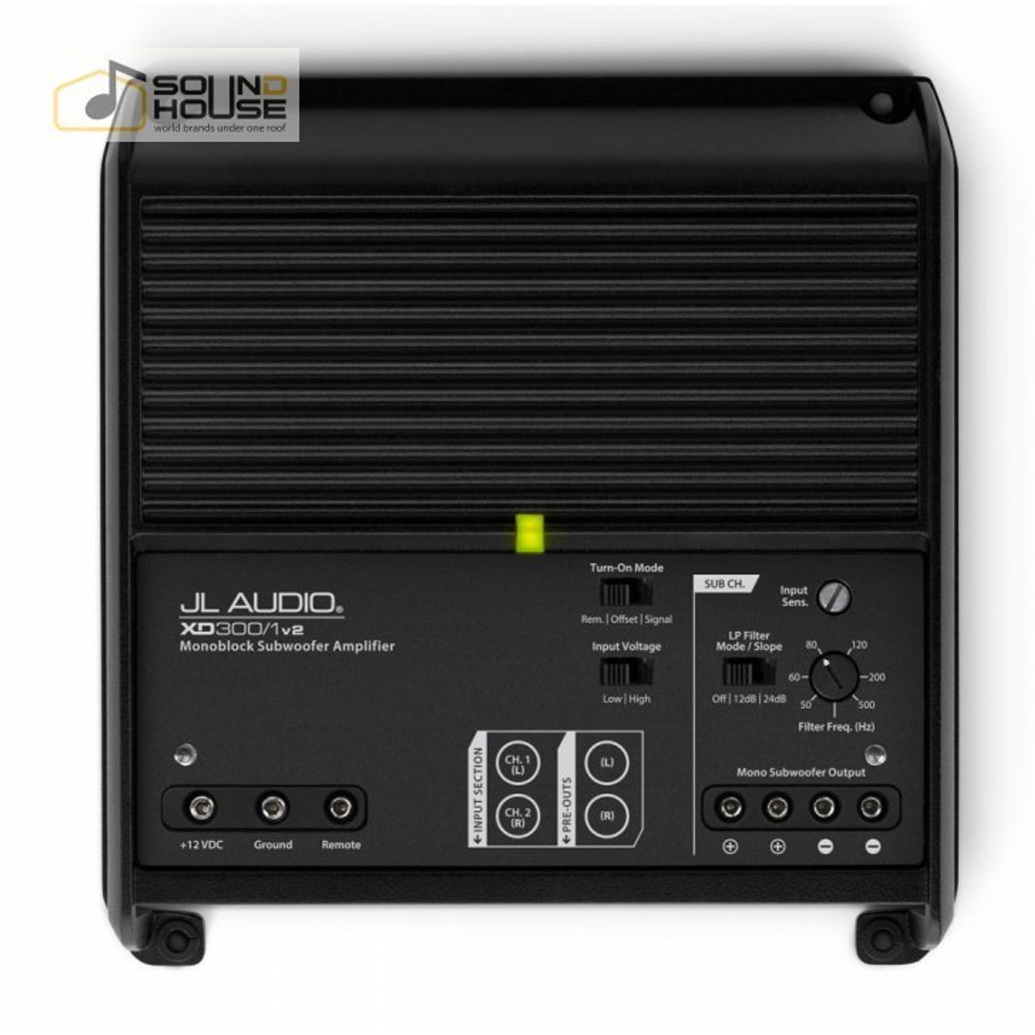 Amplificator auto JL Audio XD300/1v2, 1 canal 300W fotografia produsului View 3 L