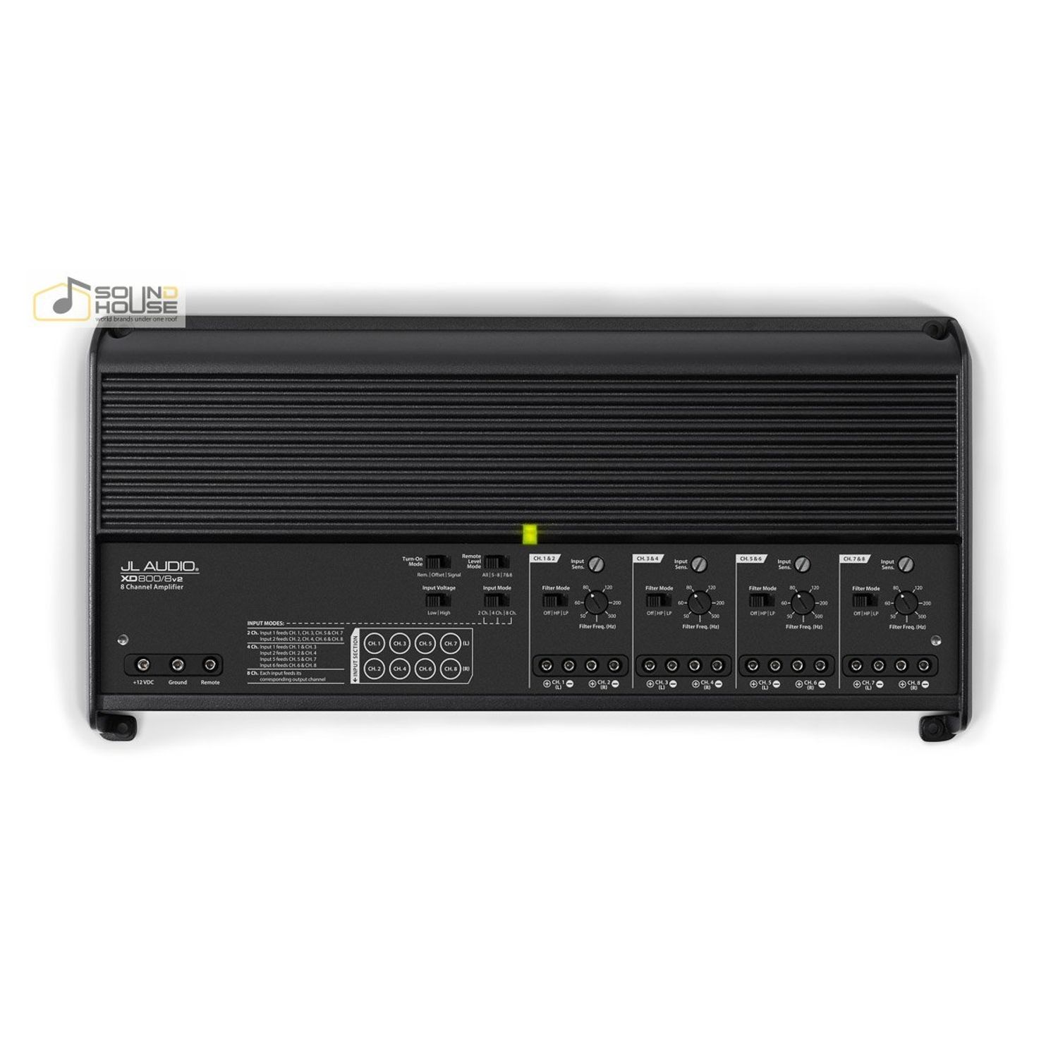 Amplificator auto JL Audio XD800/8v2, 8 canale 800W fotografia produsului View 3 L