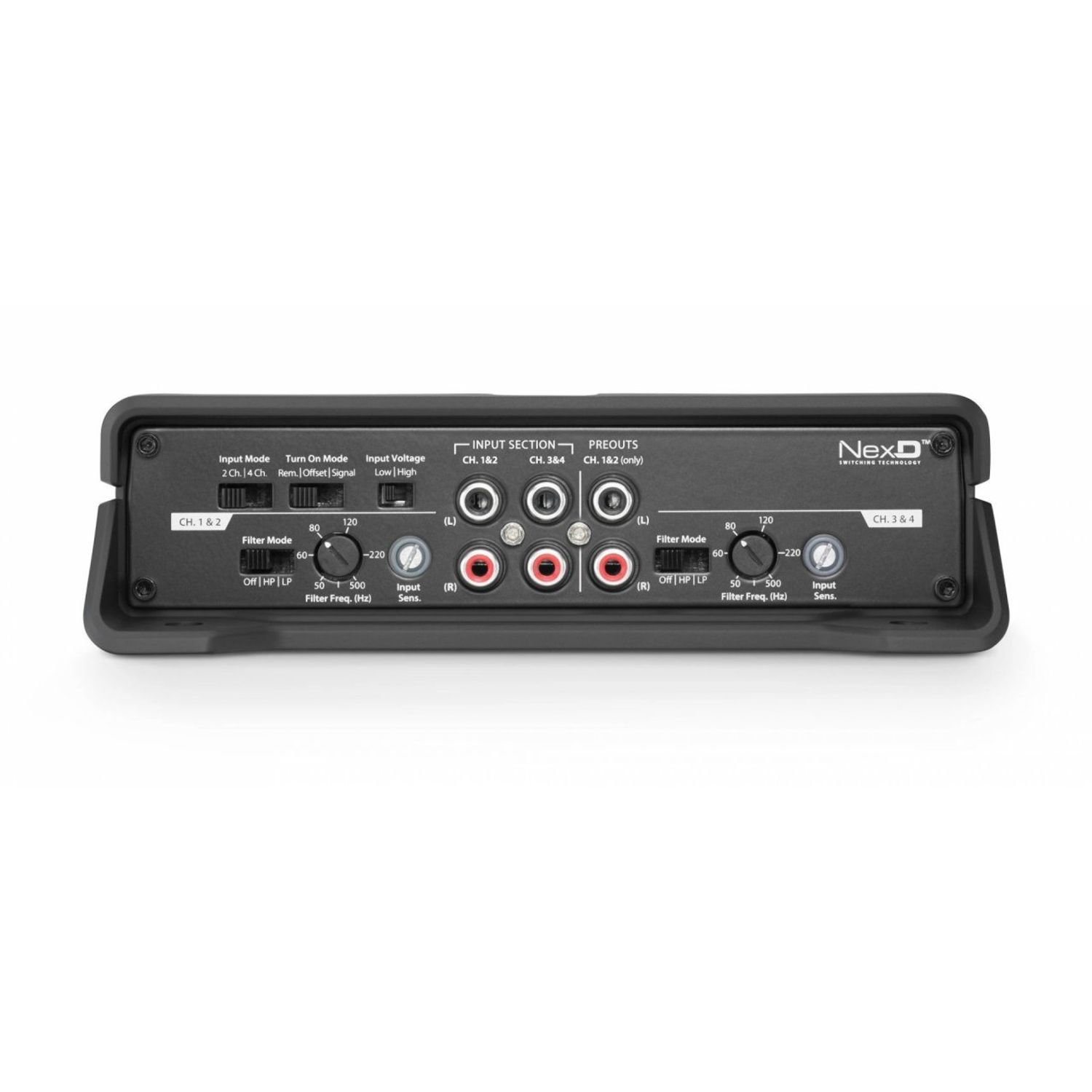 Amplificator auto JL Audio JD400/4, 4 canale, 400W fotografia produsului View 3 L