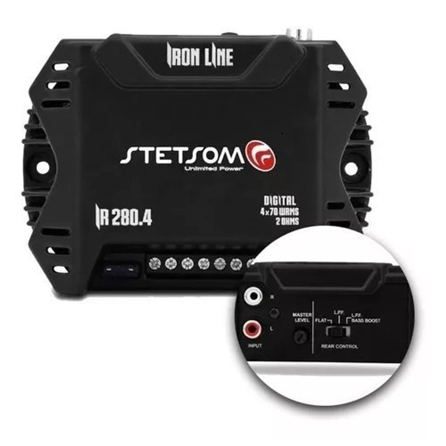 Amplificator auto STETSOM IR 280.4 - 2, 4 canale, 280W fotografia produsului View 3 L