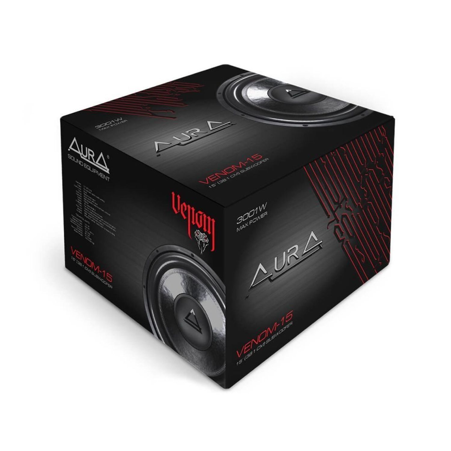 Subwoofer auto Aura Venom 15, 380mm, 1501W RMS fotografia produsului View 6 L