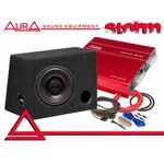 Pachet subwoofer auto cu incinta bassreflex Aura Storm 10 fotografia produsului