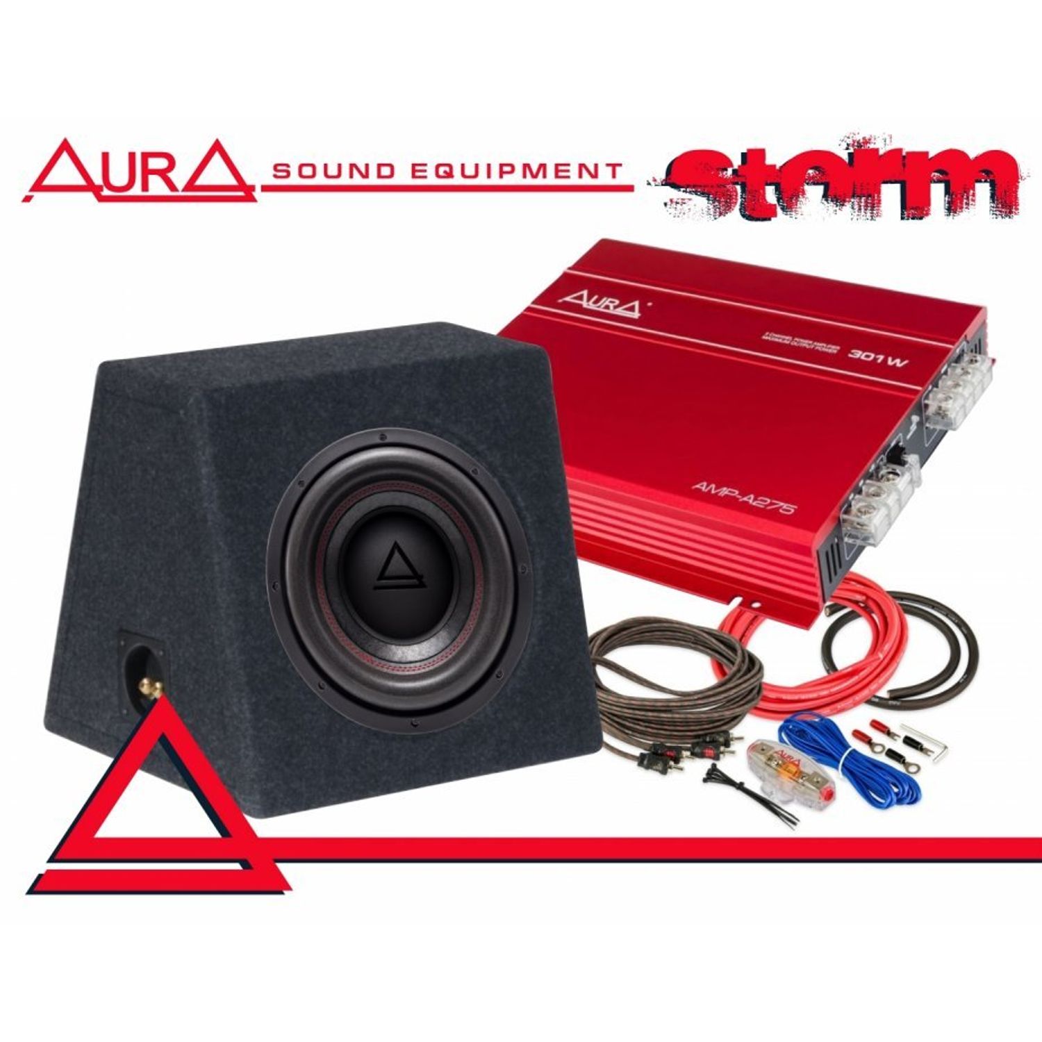 Pachet subwoofer auto cu incinta inchisa Aura Storm 10 fotografia produsului