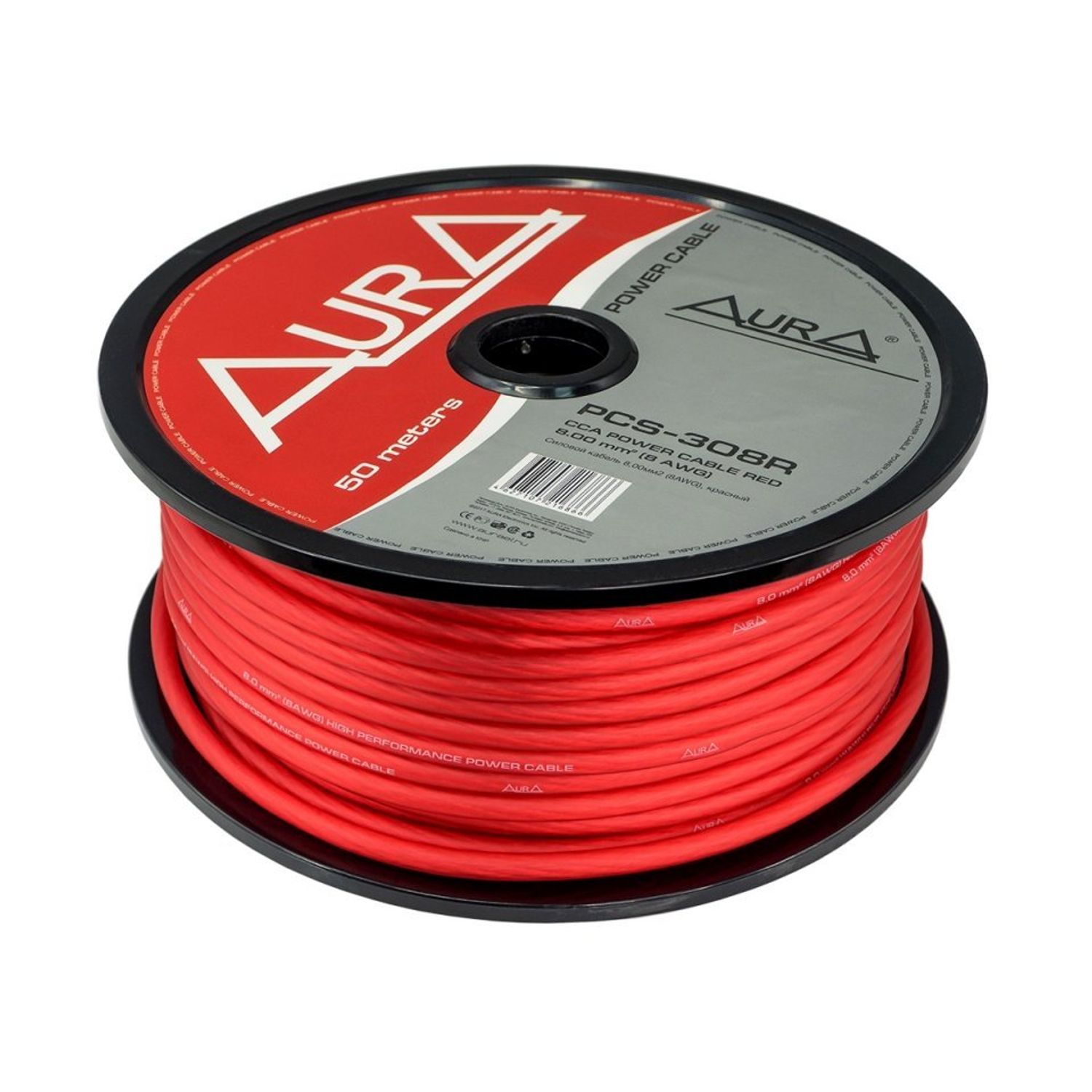 Cablu alimentare AURA PCS 308R, 8mm2 (8AWG), 50M/rola fotografia produsului