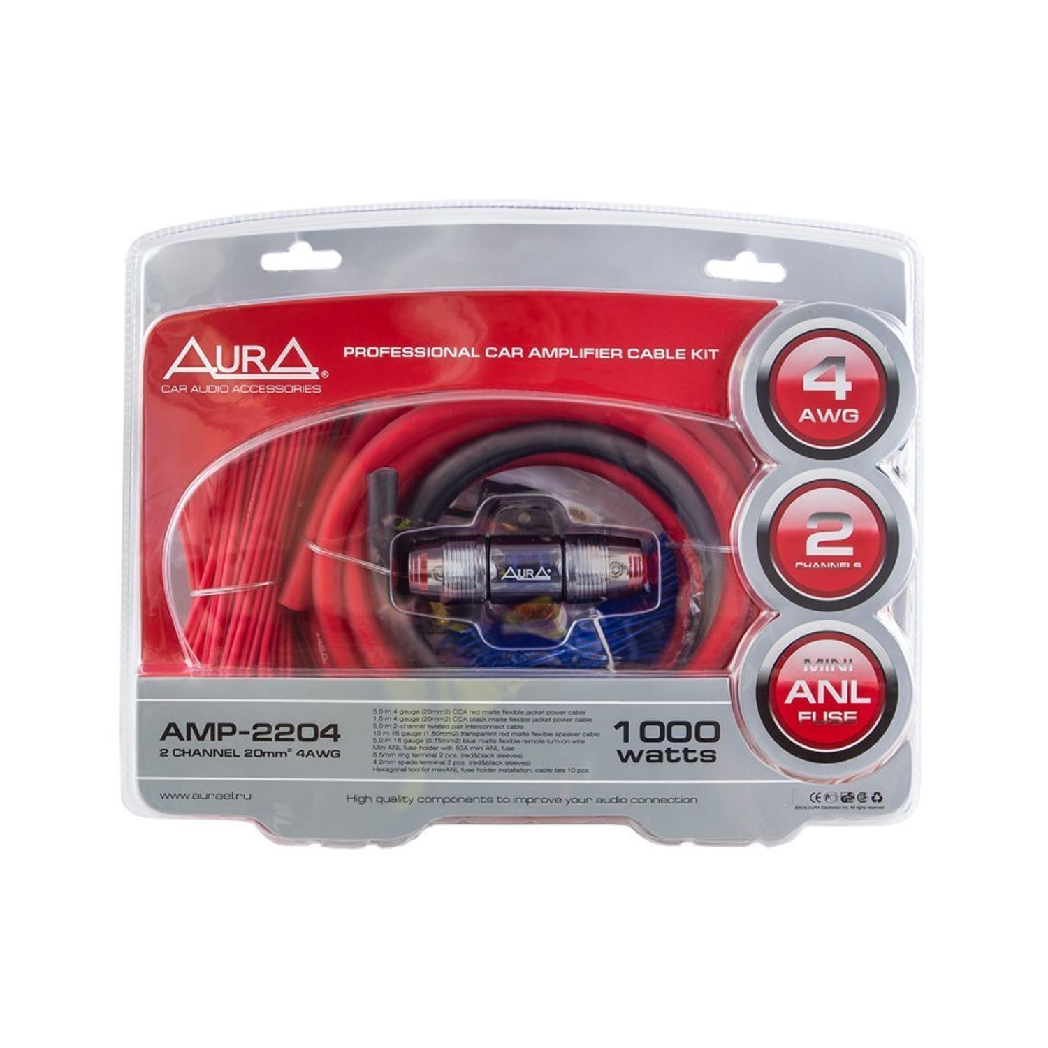 KIT CABLU ALIMENTARE AURA AMP 2204, 4 AWG (20 MM2) fotografia produsului View 2 L