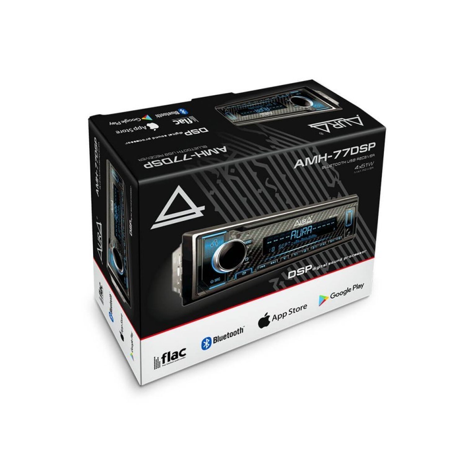 Player auto Aura AMH 77DSP, 1 DIN, 4x51W fotografia produsului View 2 L