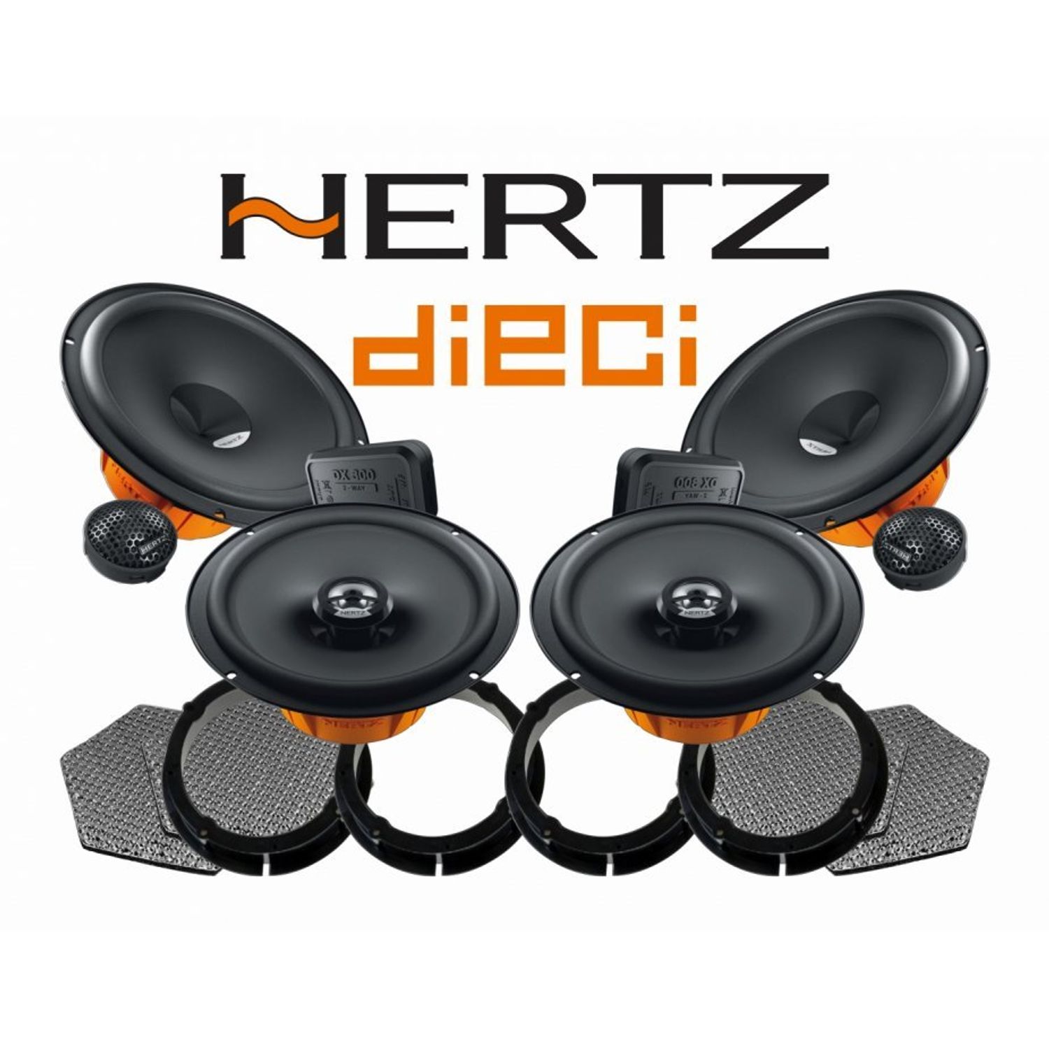 Pachet difuzoare auto Hertz Dieci dedicat Volkswagen Scirocco (2008 - 2017) fotografia produsului