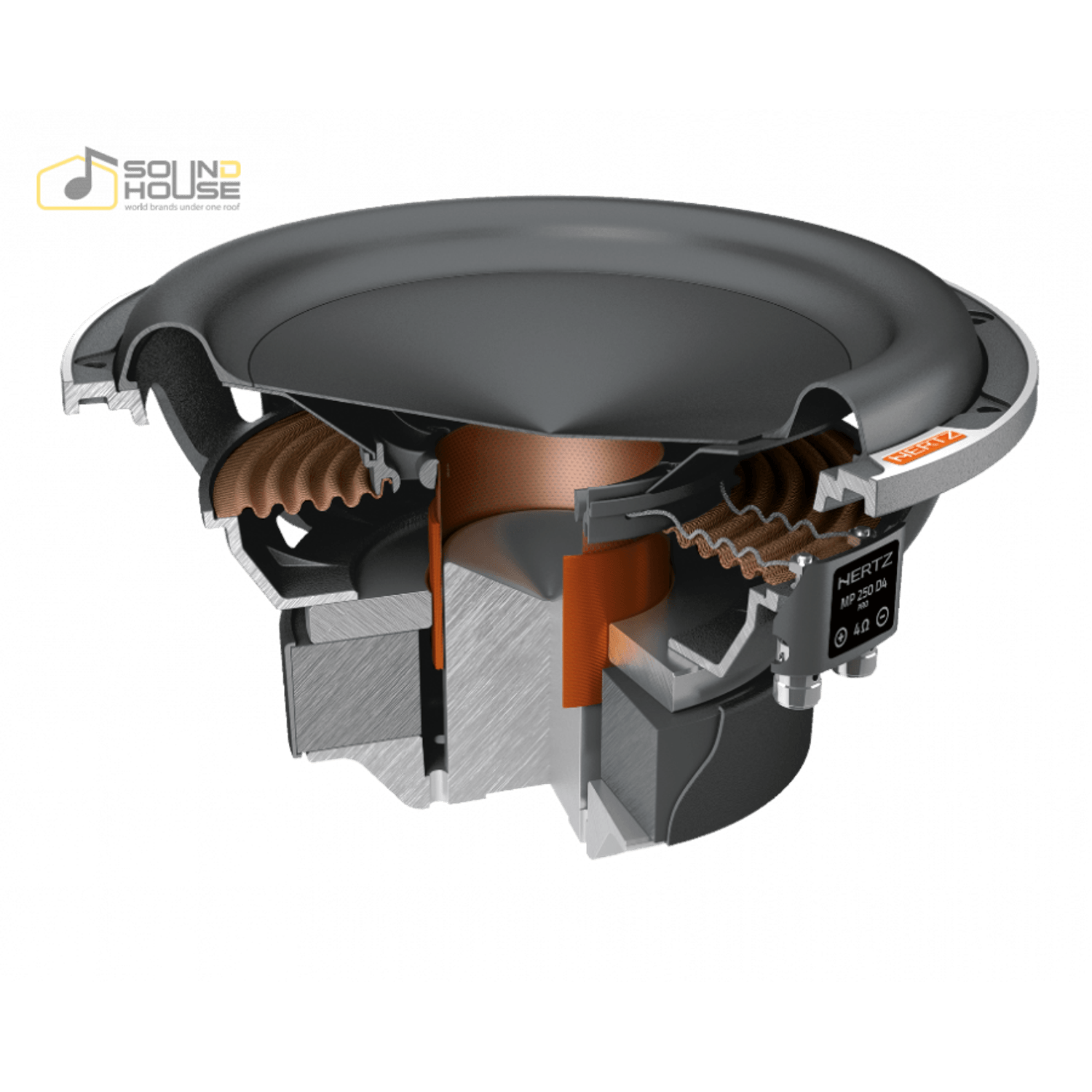 Subwoofer auto Hertz Mille Pro MP 250 D4.3, 250mm, 600W RMS fotografia produsului View 4 L