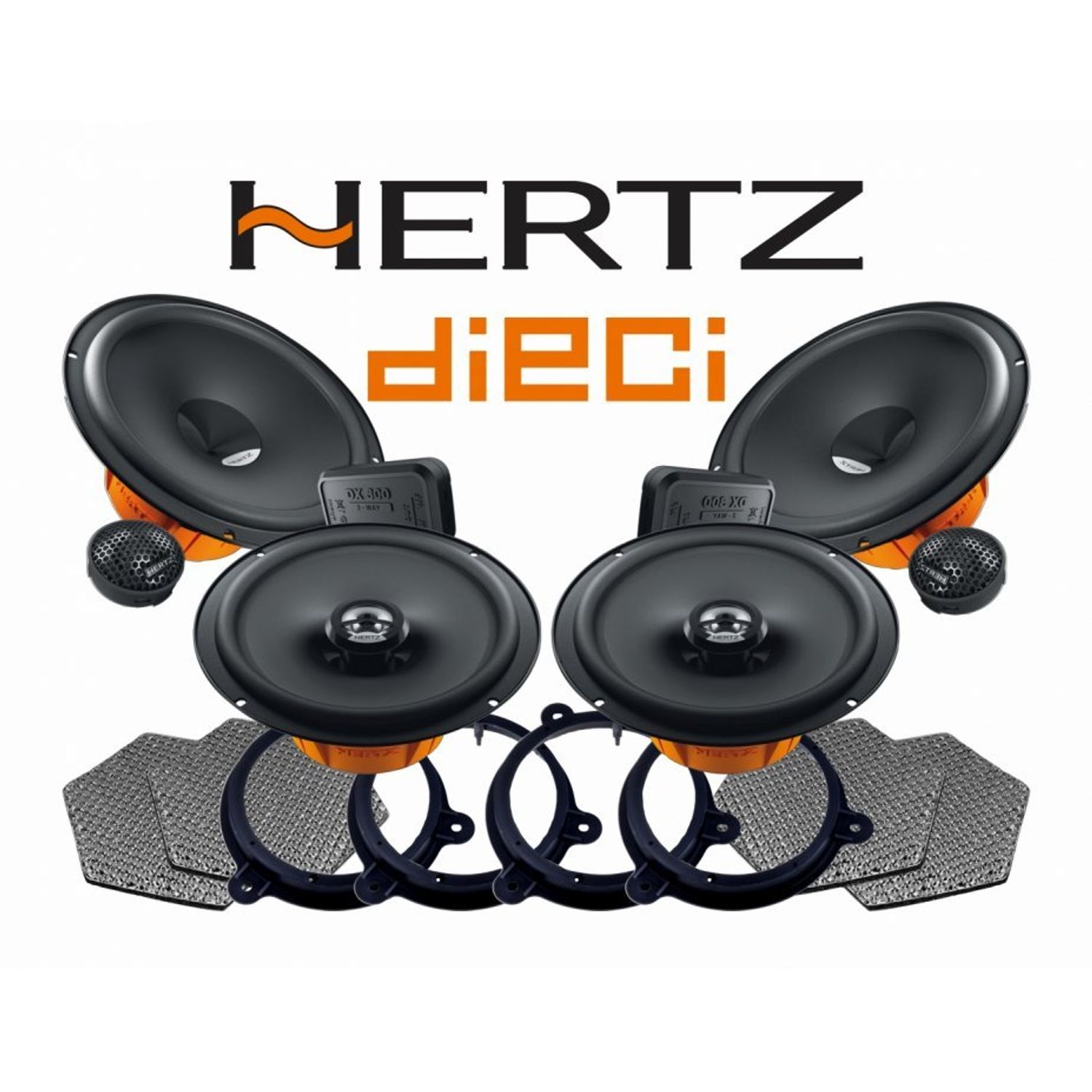Pachet difuzoare auto Hertz Dieci dedicat Renault Clio IV (2012 - 2019) fotografia produsului