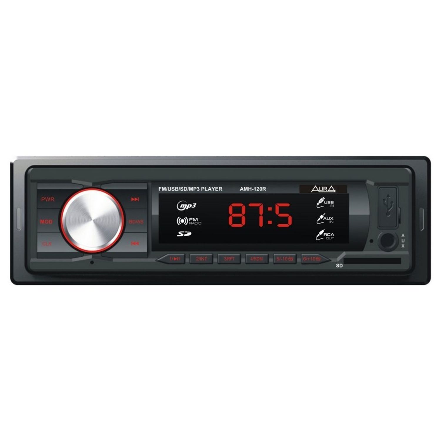 Player auto Aura AMH 120R, 1 DIN, 4x36W fotografia produsului