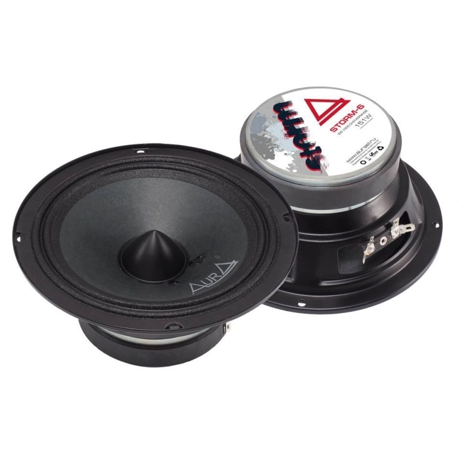 Pachet difuzoare Aura Storm 6 cu amplificator si player auto fotografia produsului View 2 L