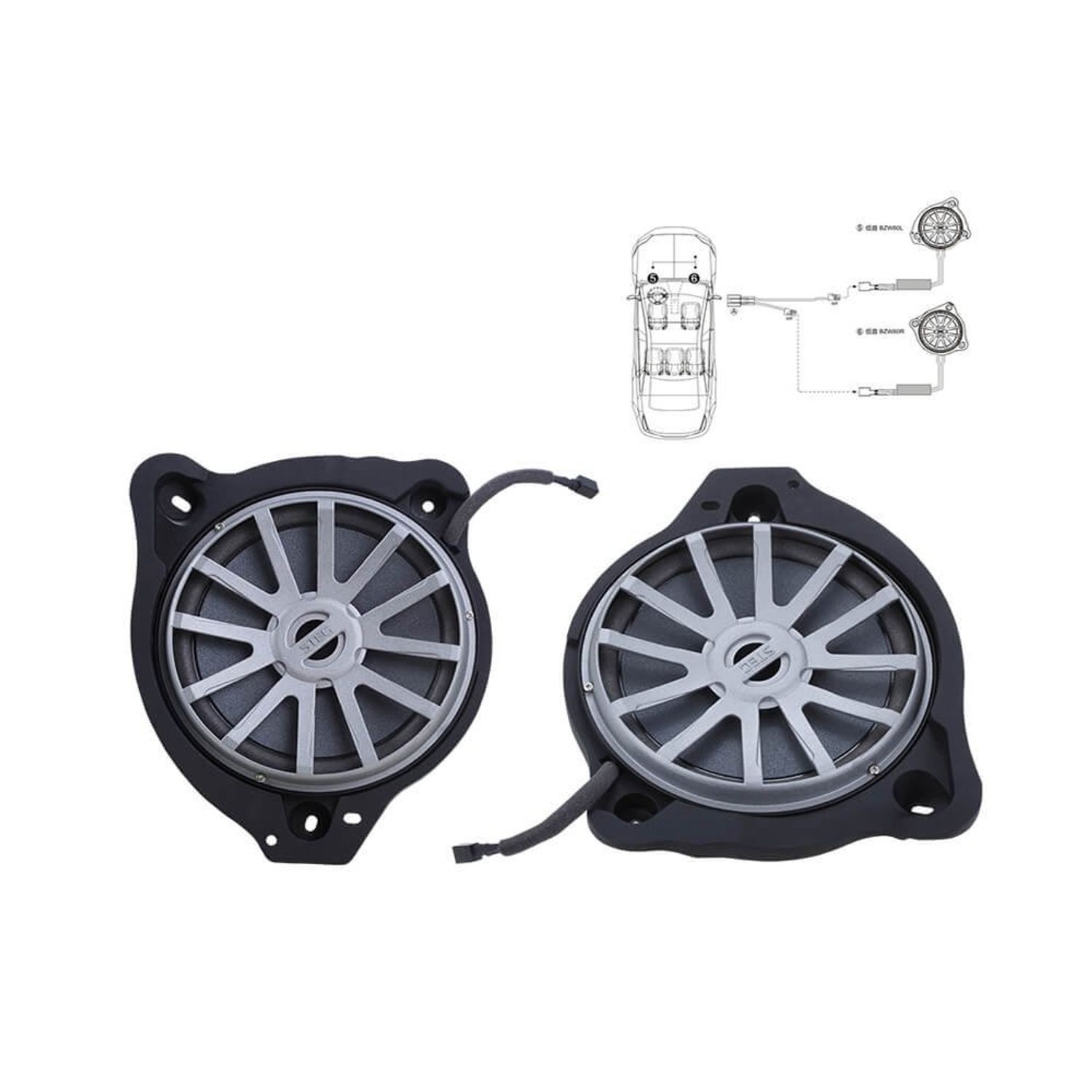Pachet difuzoare Plug&Play dedicate Mercedes Benz STEG Audio fotografia produsului View 17 L