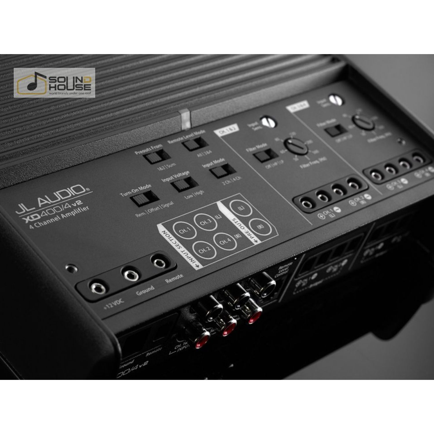 Amplificator auto JL Audio XD400/4v2, 4 canale, 400W fotografia produsului View 6 L