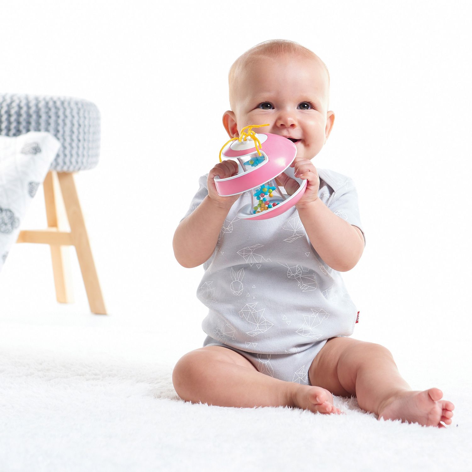 Jucarie spirala cu Rainstick, roz, Tiny Love fotografia produsului View 2 L