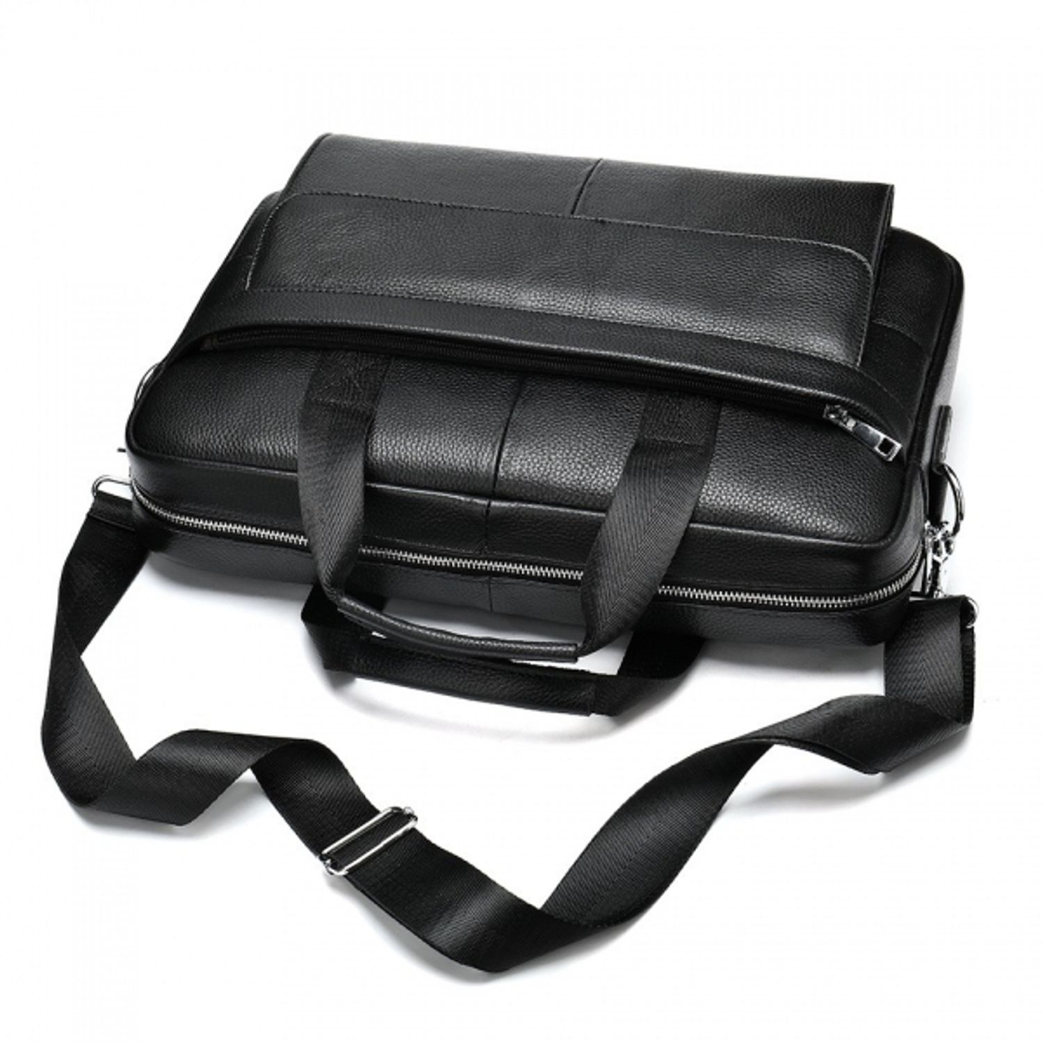 Servieta pentru barbati, Fay GT1054, piele naturala, negru fotografia produsului View 4 L