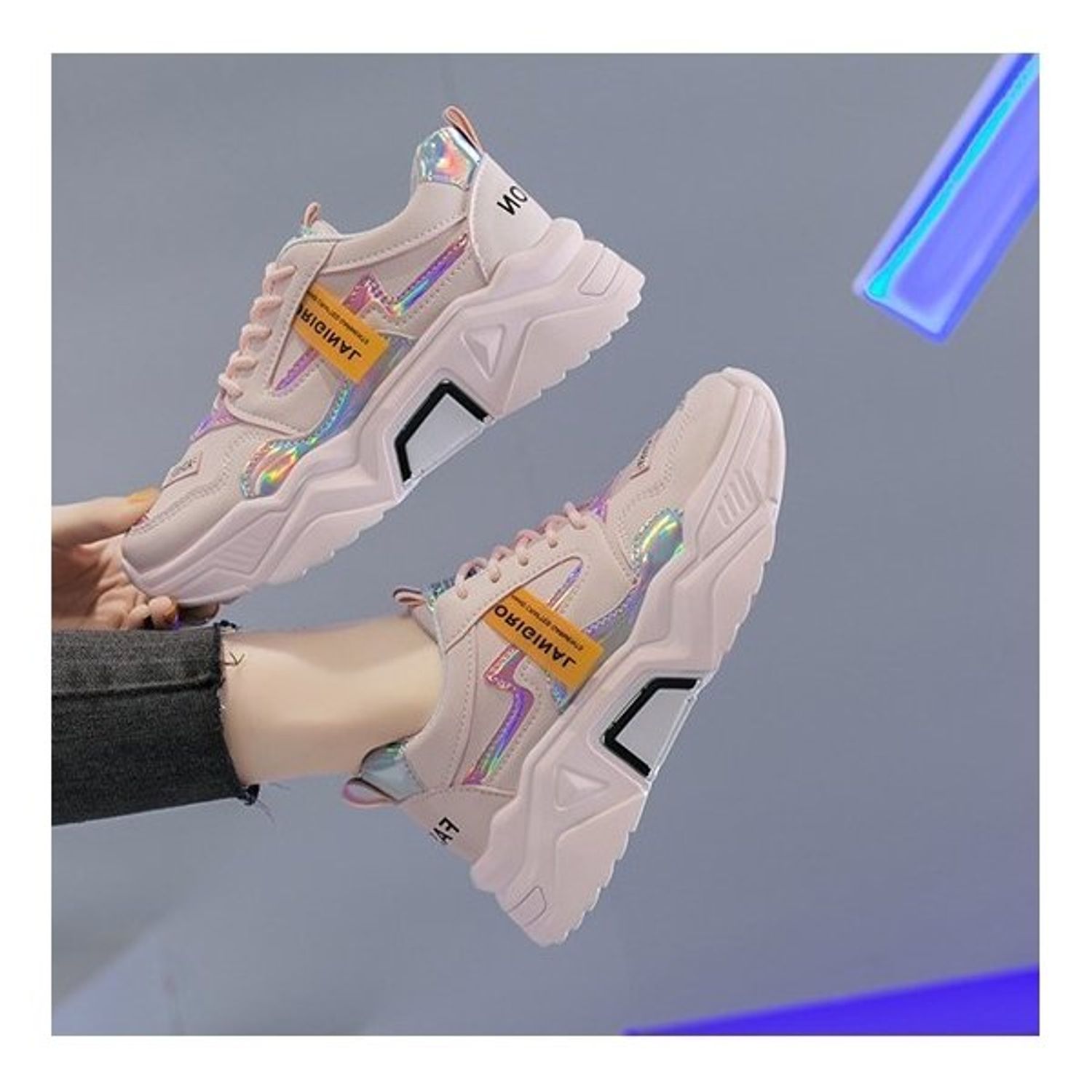 Pantofi sport dama AD30, model roz, AD30-35 fotografia produsului View 6 L
