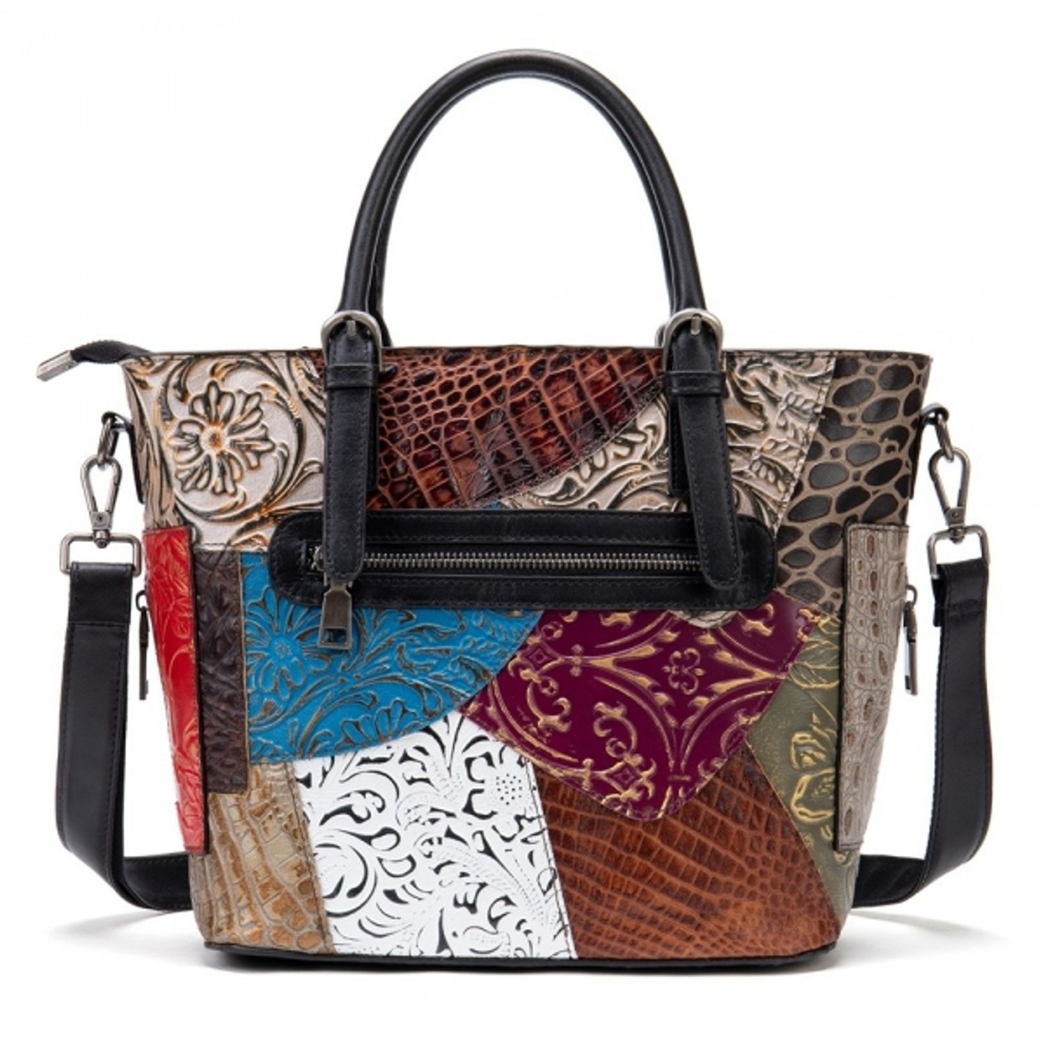 Geanta dama, Kassidy GT1515, piele naturala, model multicolor fotografia produsului View 2 L