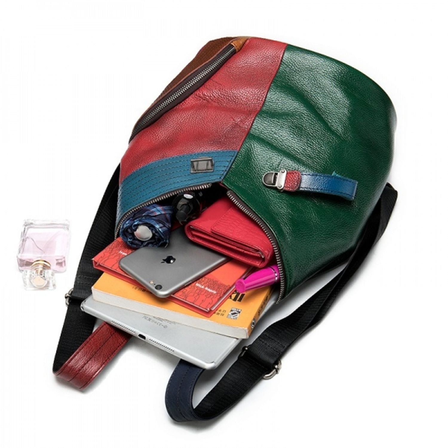 Rucsac dama, Angely GT1523, piele naturala, model multicolor fotografia produsului View 4 L