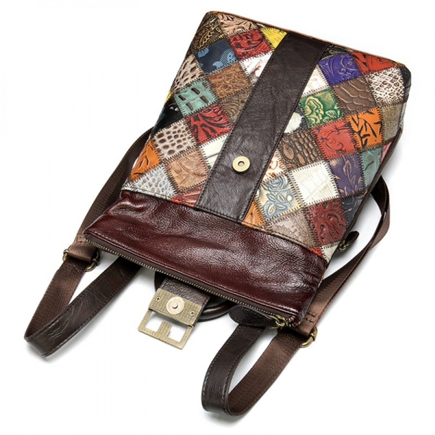 Rucsac dama, Anya GT1536, piele naturala, model multicolor fotografia produsului View 5 L