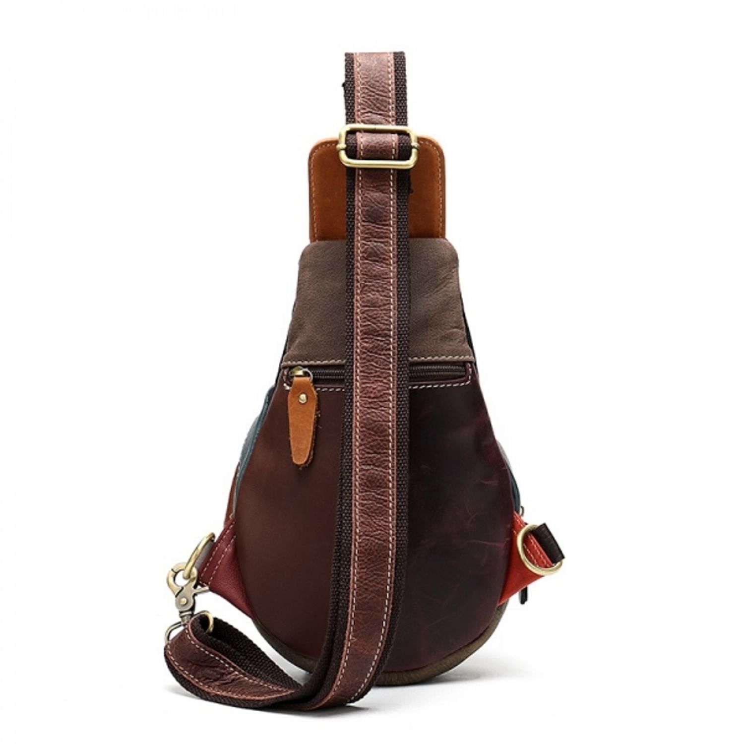 Rucsac dama, Serena GT1525, piele naturala, model multicolor fotografia produsului View 3 L
