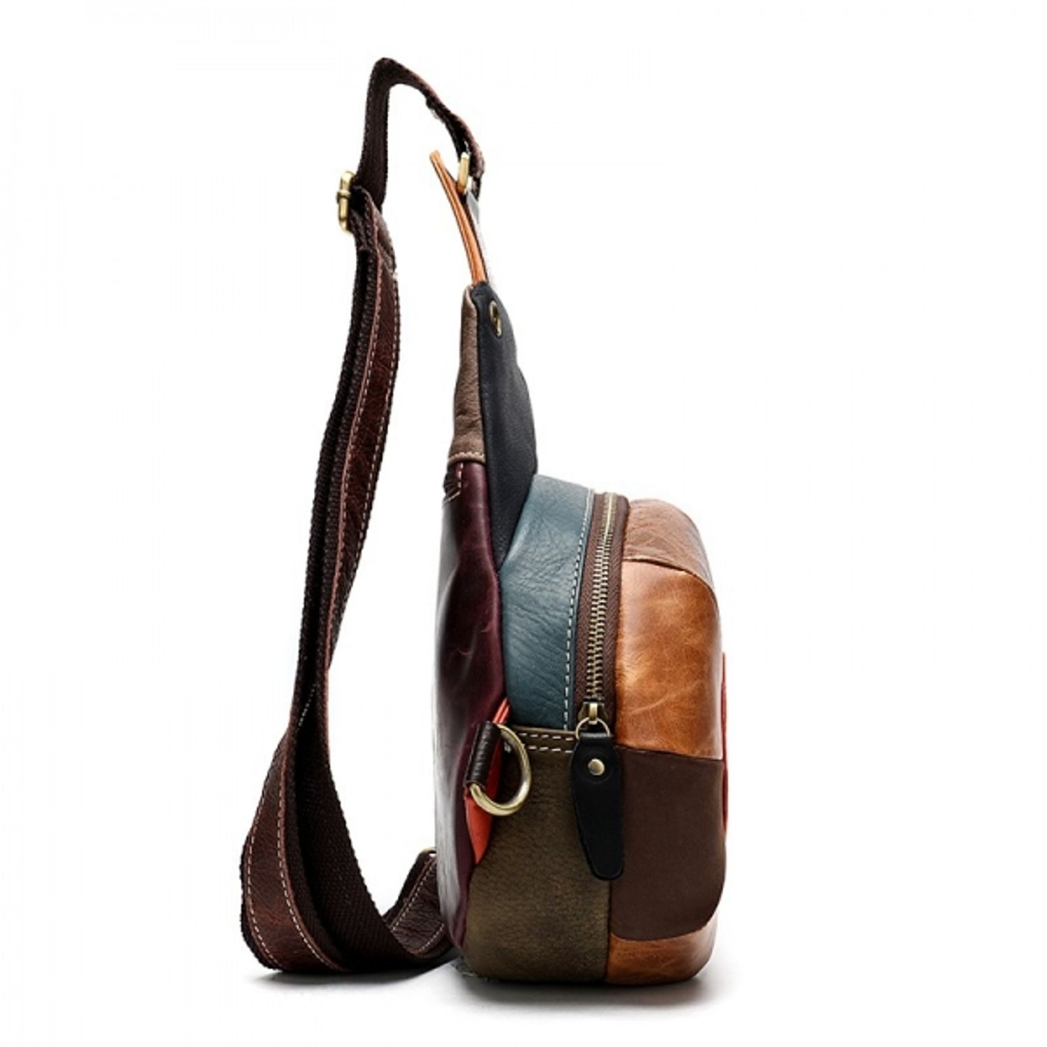 Rucsac dama, Serena GT1525, piele naturala, model multicolor fotografia produsului View 2 L