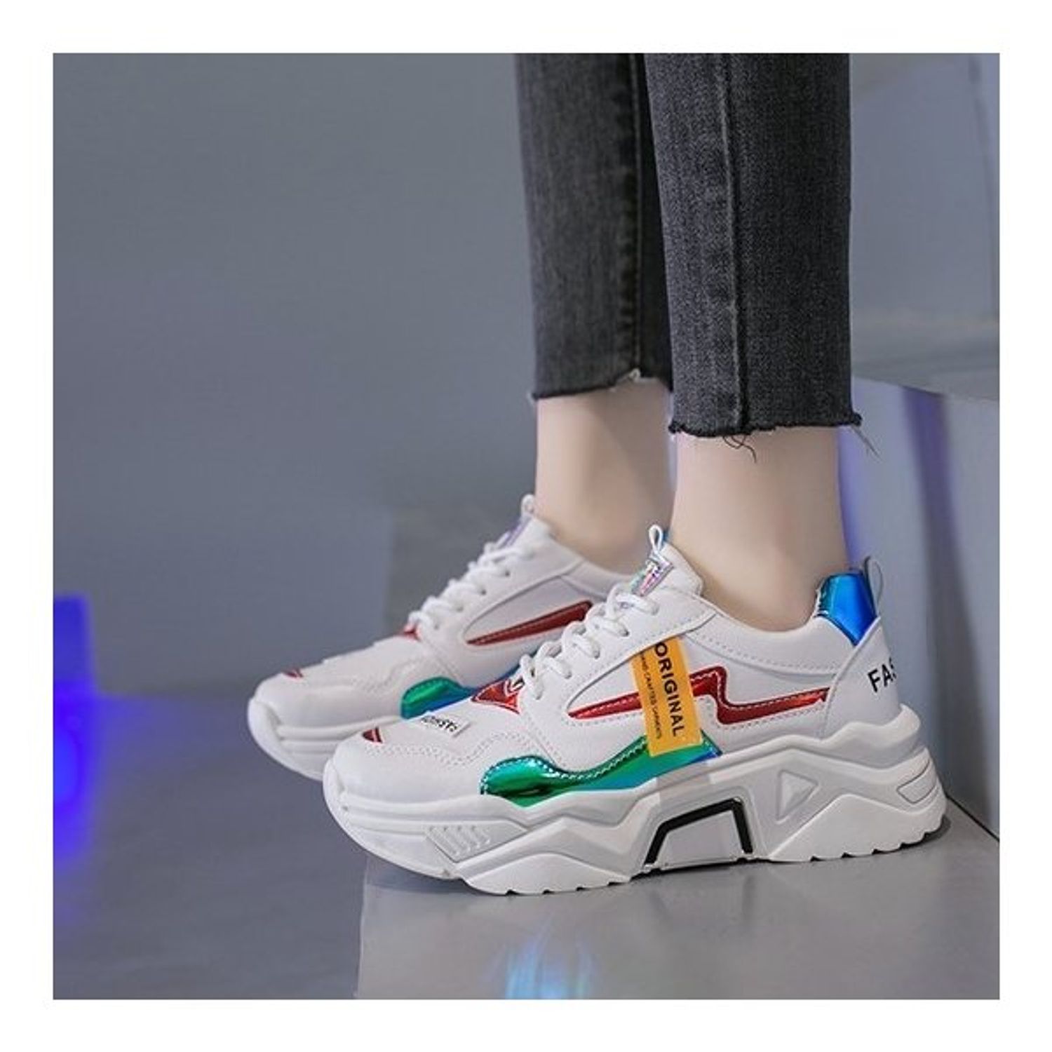Pantofi sport dama AD29, model alb, AD29-35 fotografia produsului View 3 L