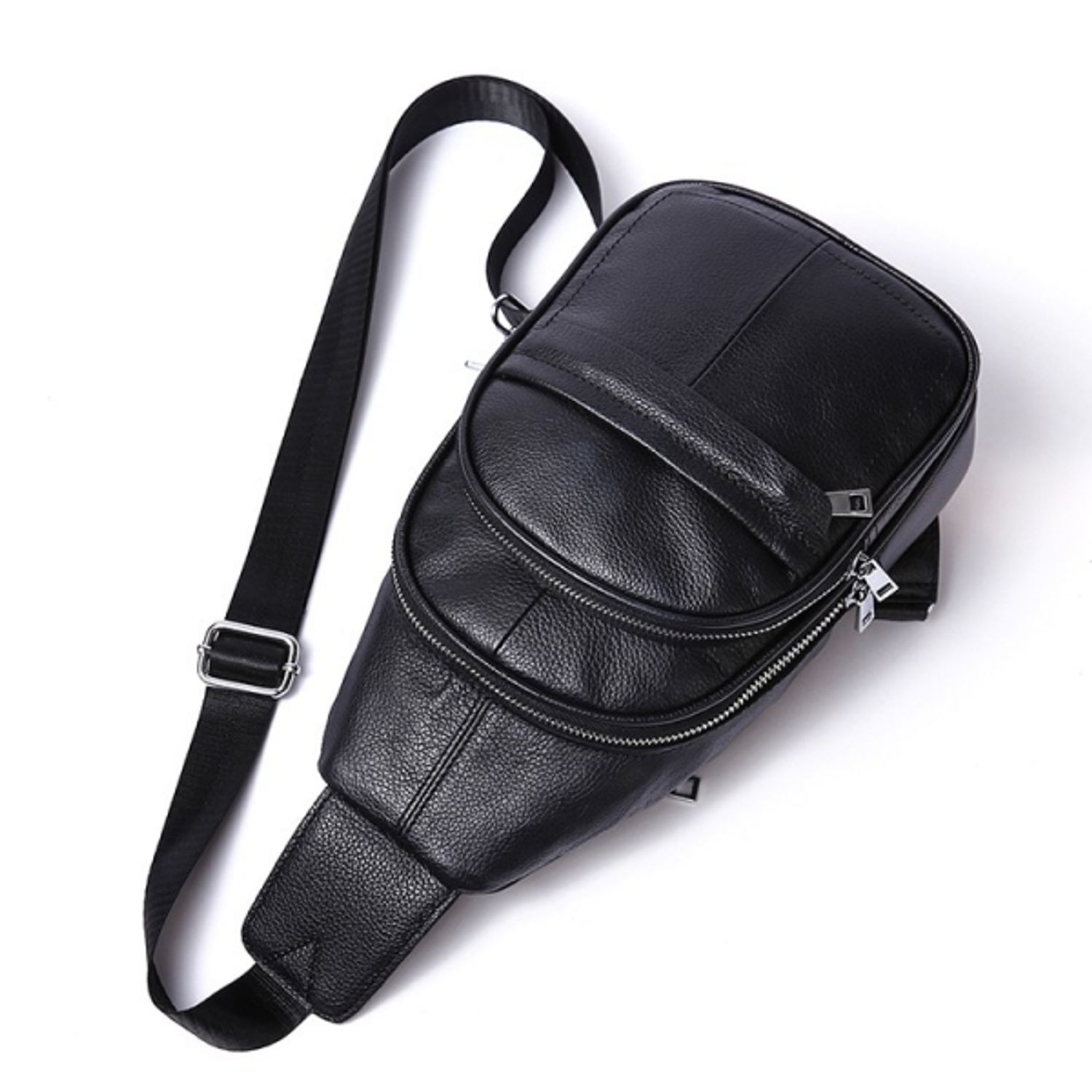 Geanta pentru barbati, Eric GT1322, piele naturala, Negru fotografia produsului View 2 L
