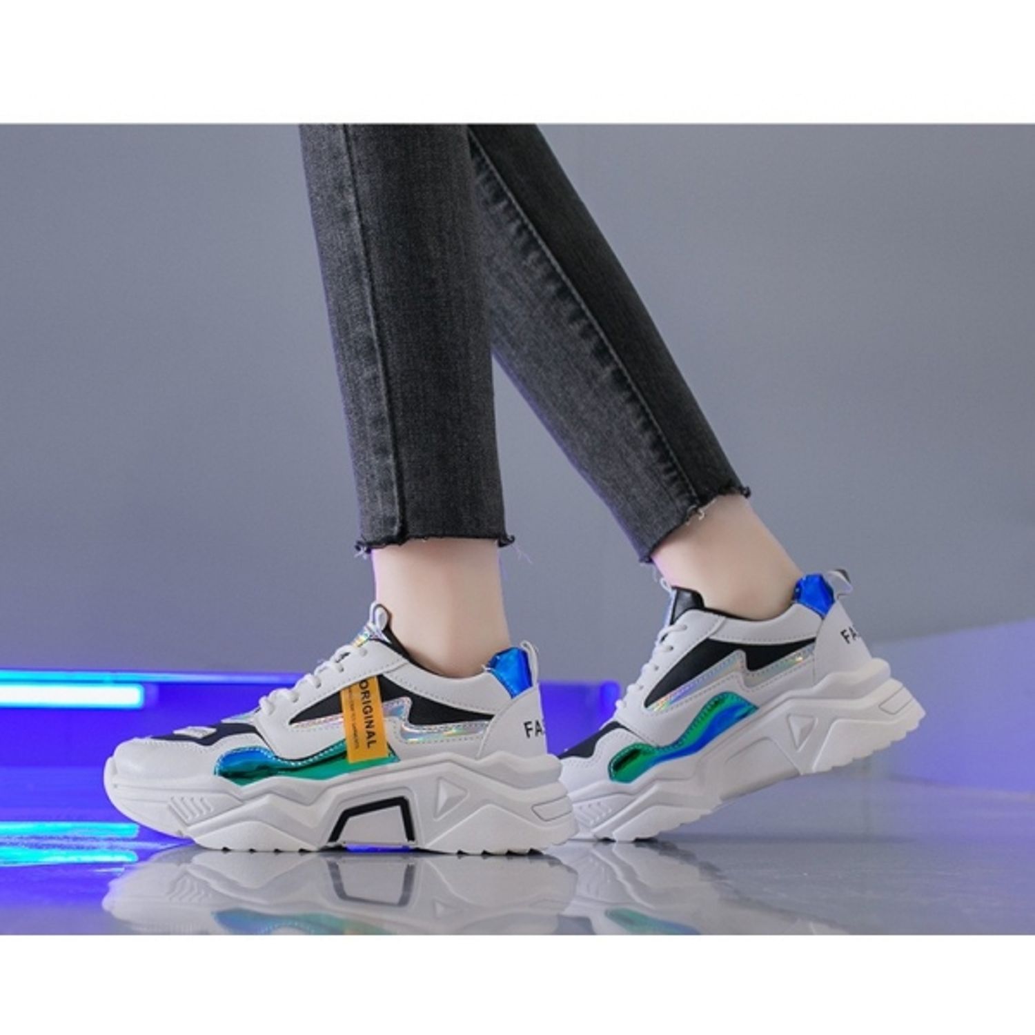 Pantofi sport dama AD29, model alb, AD29-35 fotografia produsului View 5 L