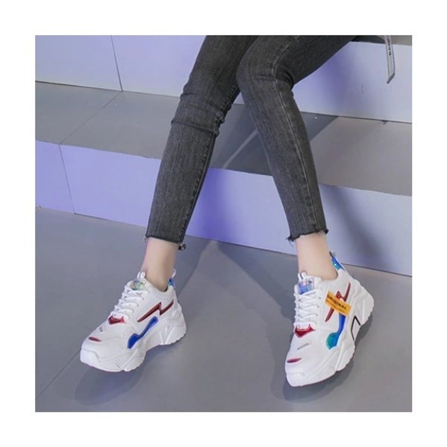 Pantofi sport dama AD29, model alb, AD29-35 fotografia produsului View 6 L