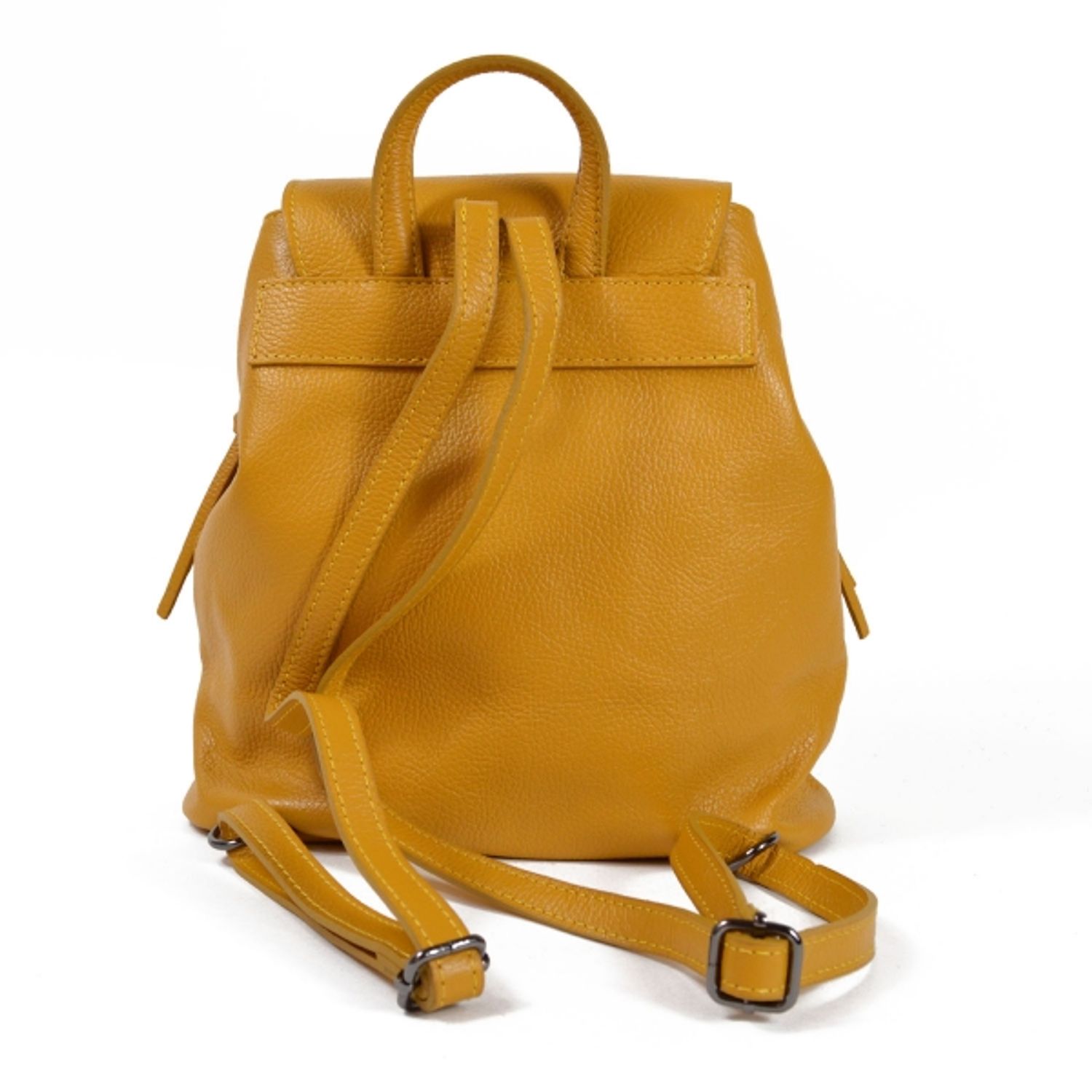 Rucsac dama Zelinda GT1495, piele naturala, galben fotografia produsului View 3 L