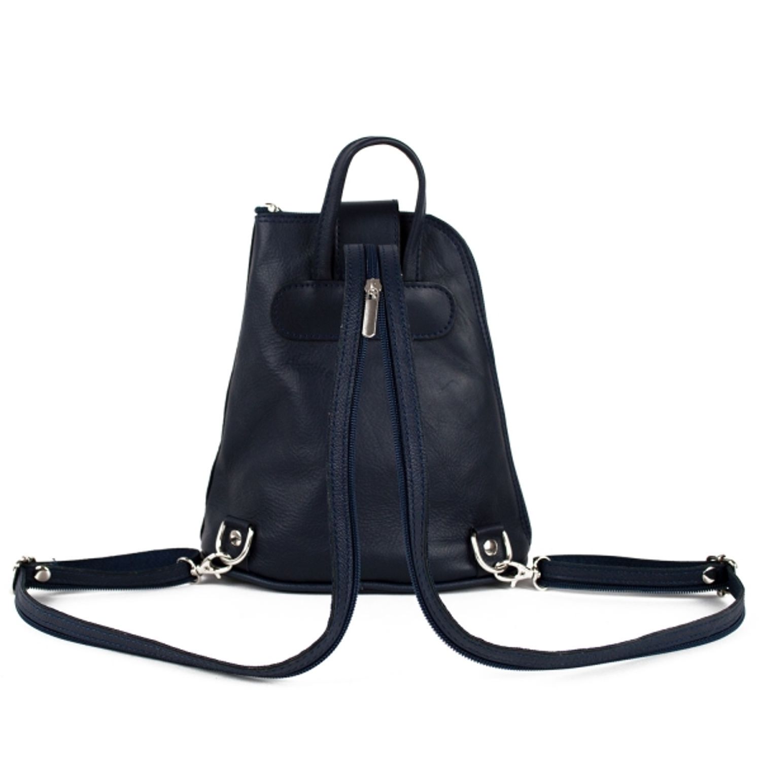 Rucsac dama Algisa GT1162, piele naturala, albastru inchis fotografia produsului View 3 L
