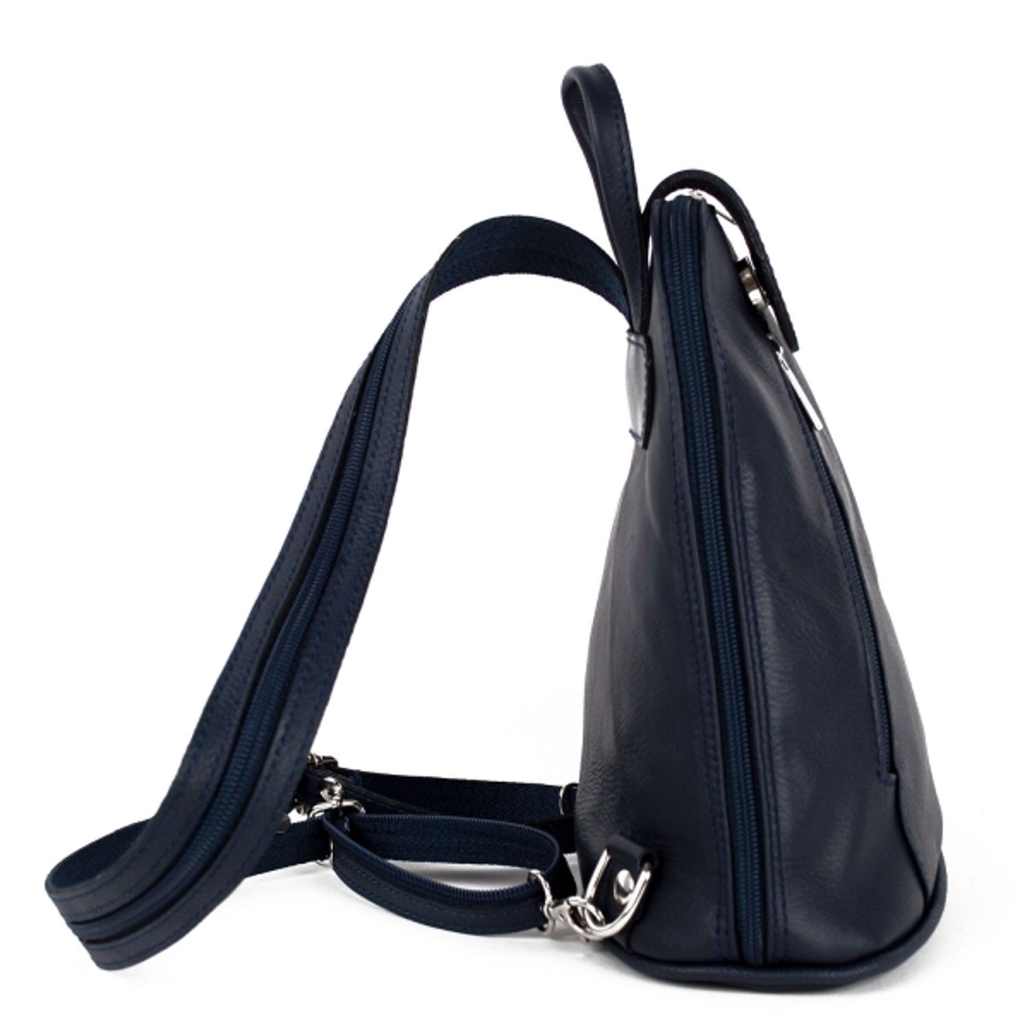 Rucsac dama Algisa GT1162, piele naturala, albastru inchis fotografia produsului View 4 L