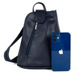 Rucsac dama Algisa GT1162, piele naturala, albastru inchis fotografia produsului View 5 S